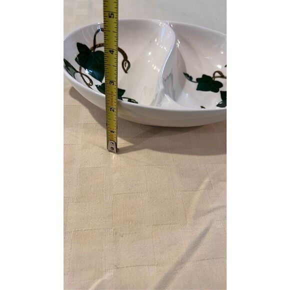 Vintage Metlox Poppytrail California Ivy Handpainted Divided Oval Vegetable Bowl - Picture 7 of 7